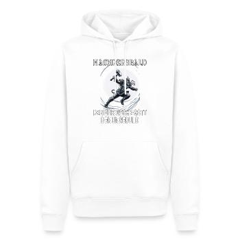 Hammersbald – Nordischer Gott der Ungeduld - Männer Premium Bio Hoodie - Weiß - Vorne - Nico (187cm)