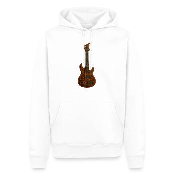 Guitare - Sweat à capuche Premium bio Homme - blanc - Devant - Nico (187cm)
