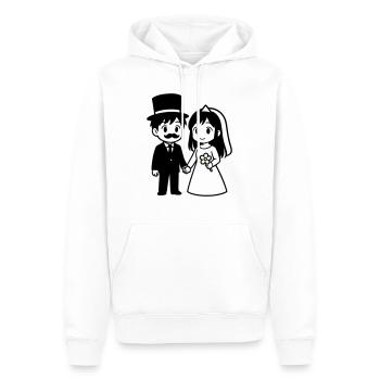 Brautpaar Ehepaar Anime - Männer Premium Bio Hoodie - Weiß - Vorne - Nico (187cm)
