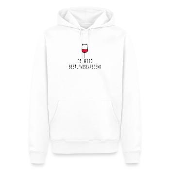 Besäufniserregend - Männer Premium Bio Hoodie - Weiß - Vorne - Nico (187cm)