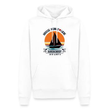 Ahrenshoop Heimat Mecklenburg Vorpommern Ostsee - Männer Premium Bio Hoodie - Weiß - Vorne - Nico (187cm)