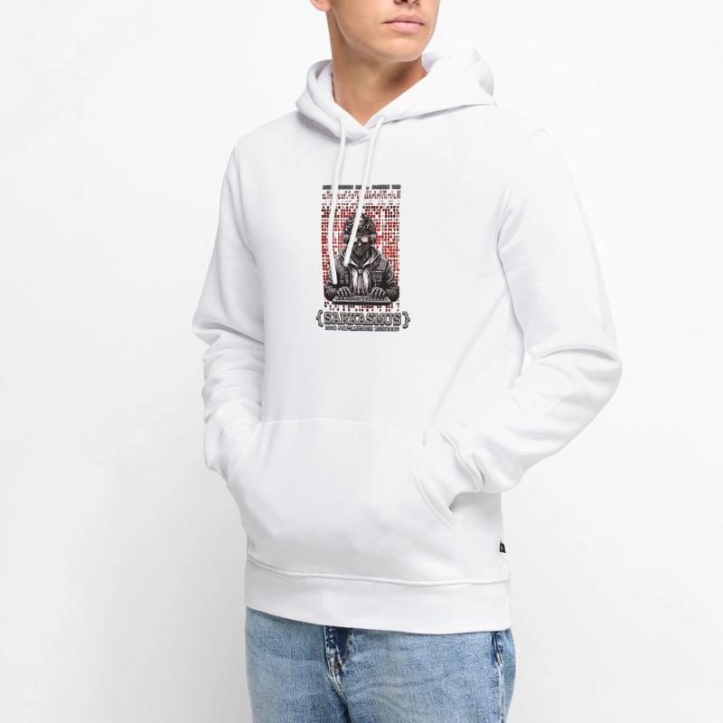 Ich spreche HTML Python und Sarkasmus Männer Premium Bio Hoodie