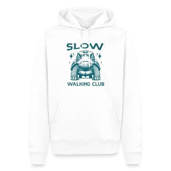 Slow Walking Club Reptile Lover Cool Animal Turtle - Sweat à capuche Premium bio Homme - blanc - Devant - Nico (187cm)