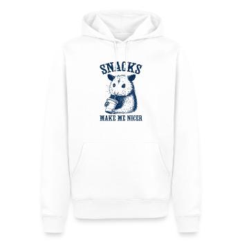 Witziges Opossum Design - Männer Premium Bio Hoodie - Weiß - Vorne - Nico (187cm)