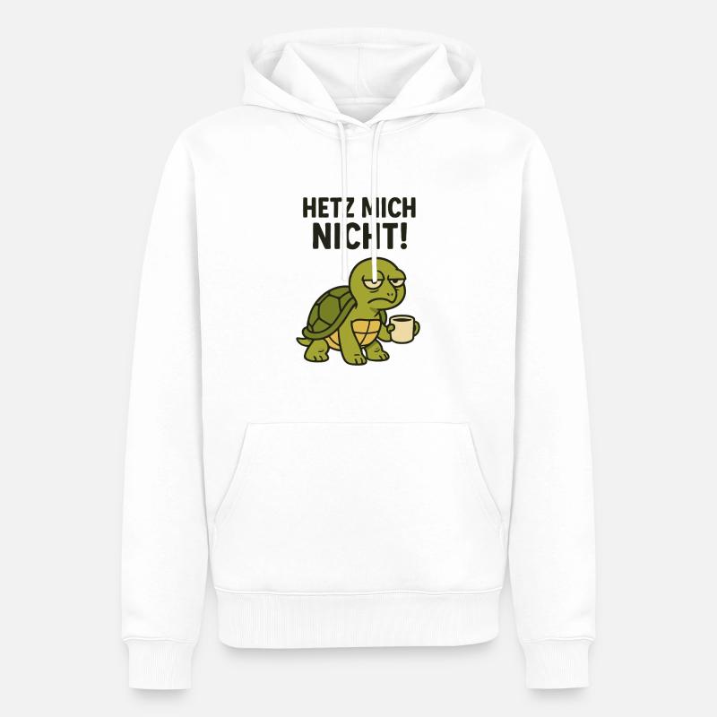 Ganz Langsam - Männer Premium Bio Hoodie - Weiß