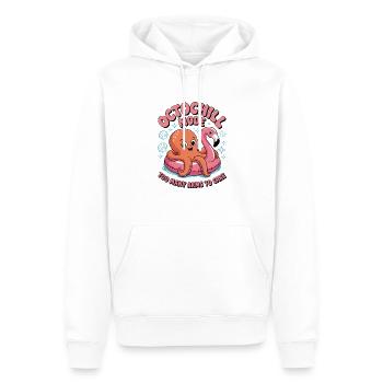 Octochill, mignon design de pieuvre - Sweat à capuche Premium bio Homme - blanc - Devant - Nico (187cm)