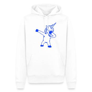 Licorne Dabbing Dab Danse Soirée Pose Geste Drôle - Sweat à capuche Premium bio Homme - blanc - Devant - Nico (187cm)