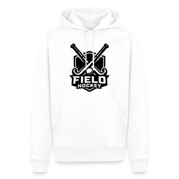Feldhockey Sport - Männer Premium Bio Hoodie - Weiß - Vorne - Nico (187cm)