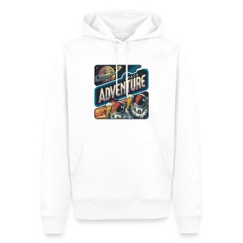 ASTRONAUTEN-ABENTEUER - Männer Premium Bio Hoodie - Weiß - Vorne - Nico (187cm)