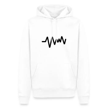 Puls, Herzschlag - Männer Premium Bio Hoodie - Weiß - Vorne - Nico (187cm)