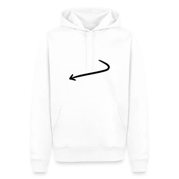 Pfeil Zeichnung Skizze schwarz - Männer Premium Bio Hoodie - Weiß - Vorne - Nico (187cm)