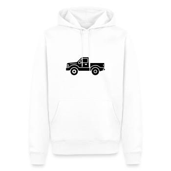 Camion - Sweat à capuche Premium bio Homme - blanc - Devant - Nico (187cm)