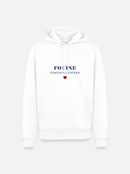 fouine - Sweat à capuche Premium bio Homme - blanc