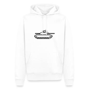 tank - Men’s Premium Organic Hoodie - white - Front - Nico (187cm)