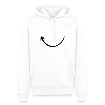 Pfeil Zeichnung Skizze schwarz - Männer Premium Bio Hoodie - Weiß - Vorne - Nico (187cm)