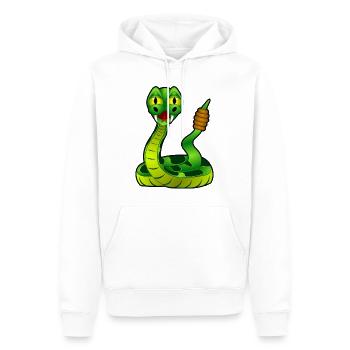 Snake Illustration - Kinder Motiv - Männer Premium Bio Hoodie - Weiß - Vorne - Nico (187cm)