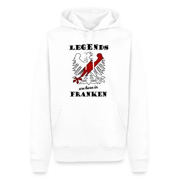 Les héros de Franconie - Sweat à capuche Premium bio Homme - blanc - Devant - Nico (187cm)