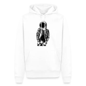 L'astronaute Punkster - Sweat à capuche Premium bio Homme - blanc - Devant - Nico (187cm)