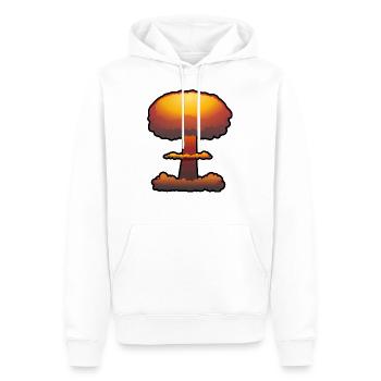 Bombe atomique - Sweat à capuche Premium bio Homme - blanc - Devant - Nico (187cm)