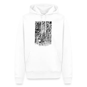 nouvelle commande - Sweat à capuche Premium bio Homme - blanc - Devant - Nico (187cm)