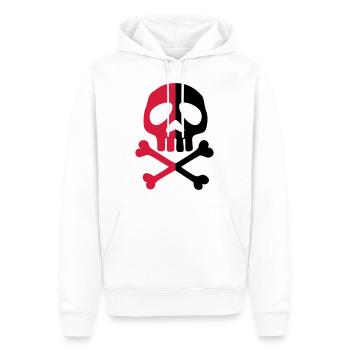 Crâne Anarchie Pirate Party Formes Dessin - Sweat à capuche Premium bio Homme - blanc - Devant - Nico (187cm)
