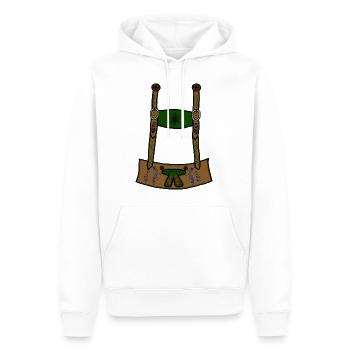 Lederhose - Männer Premium Bio Hoodie - Weiß - Vorne - Nico (187cm)