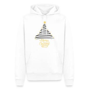 logo fir tree christmas tree fir starry happy - Men’s Premium Organic Hoodie - white - Front - Nico (187cm)