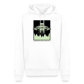 Ufo Alien Raumschiff Weltall Beamen Scifi Geschenk - Männer Premium Bio Hoodie - Weiß - Vorne - Nico (187cm)