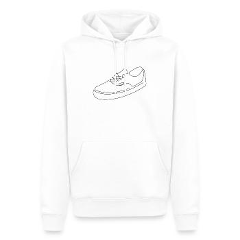 illustration de chaussure urbaine cool sneaker - Sweat à capuche Premium bio Homme - blanc - Devant - Nico (187cm)
