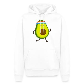 avocat - Sweat à capuche Premium bio Homme - blanc - Devant - Nico (187cm)