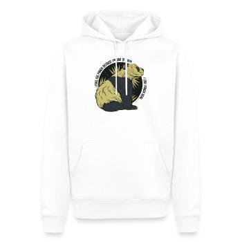 J'aime le panda | Citation déclaration cadeau panda bear - Sweat à capuche Premium bio Homme - blanc - Devant - Nico (187cm)