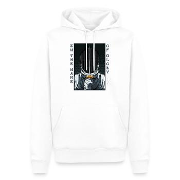 Dans The Name Of Glory | Escrime Cadeau d’escrime - Sweat à capuche Premium bio Homme - blanc - Devant - Nico (187cm)