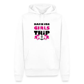 Hamburg girls trip groupe Reeperbahn fête fête - Sweat à capuche Premium bio Homme - blanc - Devant - Nico (187cm)