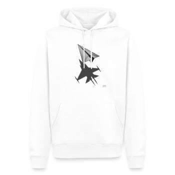 Papier Jet - Männer Premium Bio Hoodie - Weiß - Vorne - Nico (187cm)