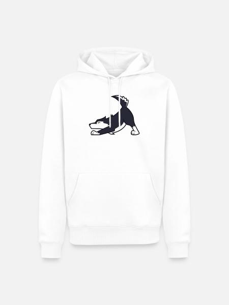 Husky - Männer Premium Bio Hoodie - Weiß