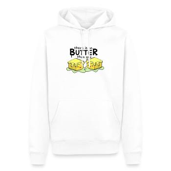 Butter - Männer Premium Bio Hoodie - Weiß - Vorne - Nico (187cm)