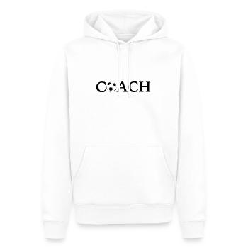 Entraîneur de football - Sweat à capuche Premium bio Homme - blanc - Devant - Nico (187cm)