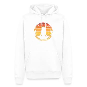 Meditation - Männer Premium Bio Hoodie - Weiß - Vorne - Nico (187cm)