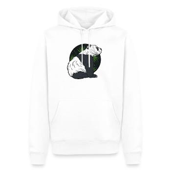 Pandabär - Männer Premium Bio Hoodie - Weiß - Vorne - Nico (187cm)
