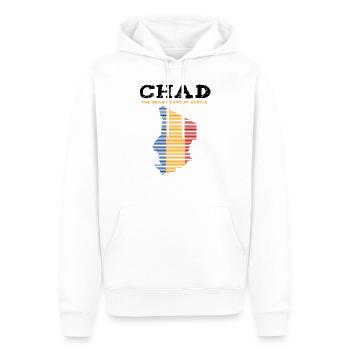Tschad Nationalfarben Länderumriss Heimat Geschenk - Männer Premium Bio Hoodie - Weiß - Vorne - Nico (187cm)