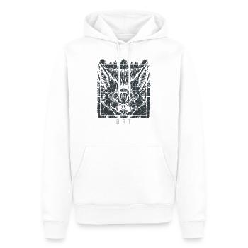 chauve-souris - Sweat à capuche Premium bio Homme - blanc - Devant - Nico (187cm)