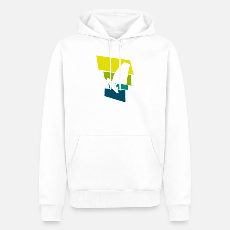 Windsurfen - Männer Premium Bio Hoodie - Weiß