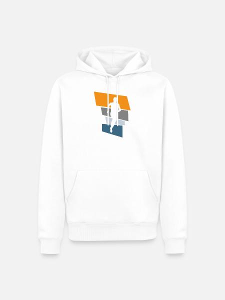 Marathonläufer - Männer Premium Bio Hoodie - Weiß