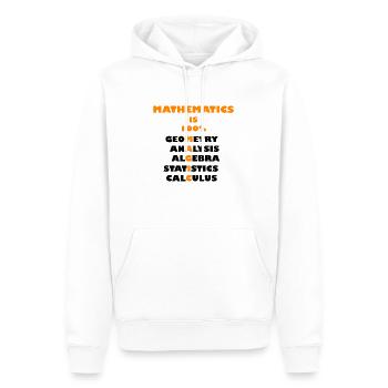 Les maths sont magiques! - Sweat à capuche Premium bio Homme - blanc - Devant - Nico (187cm)