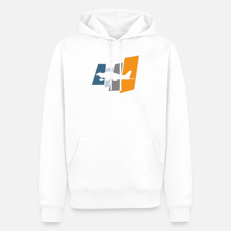 Flyer d'avion - Sweat à capuche Premium bio Homme - blanc