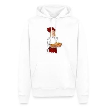 Bäcker - Männer Premium Bio Hoodie - Weiß - Vorne - Nico (187cm)