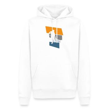 Floorball - Männer Premium Bio Hoodie - Weiß - Vorne - Nico (187cm)