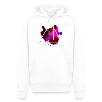 triangle purple Dreieck lila - Männer Premium Bio Hoodie - Weiß - Vorne - Nico (187cm)