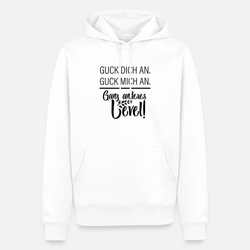 Niveau complètement différent! - Sweat à capuche Premium bio Homme - blanc