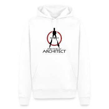 architect - Men’s Premium Organic Hoodie - white - Front - Nico (187cm)